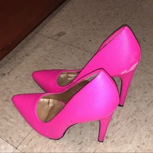 Hot pink heels